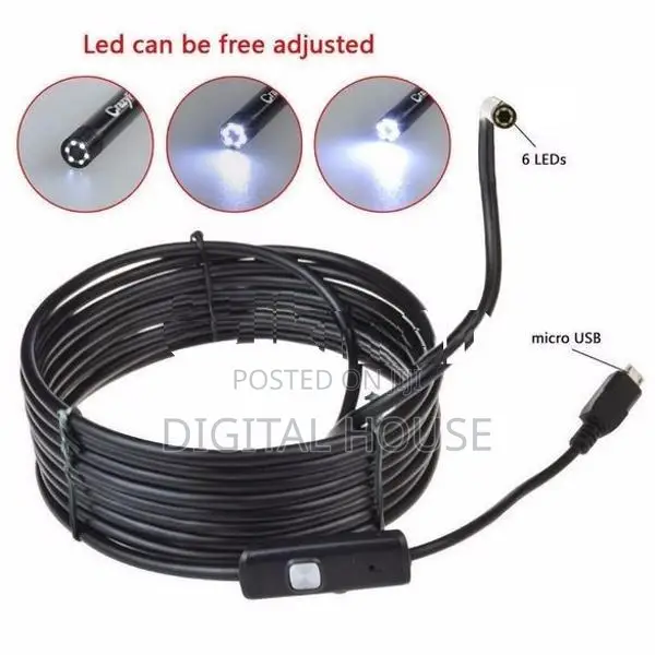 Camera Endoscope Industrial 5mp Waterproof Cable 5 Meter Length -