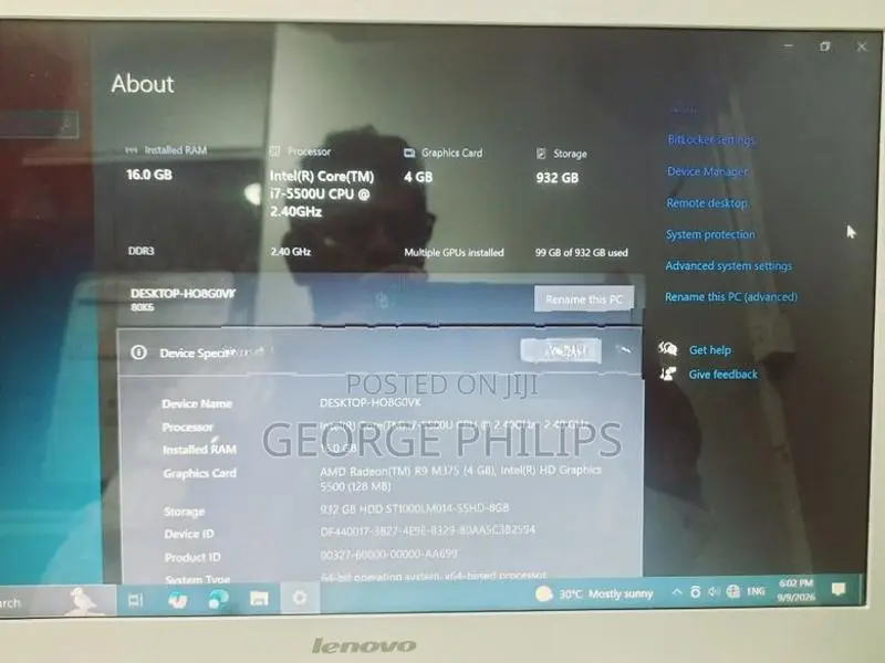 Lenovo Lenova Z51 Intel Core i7-5500u CPU
