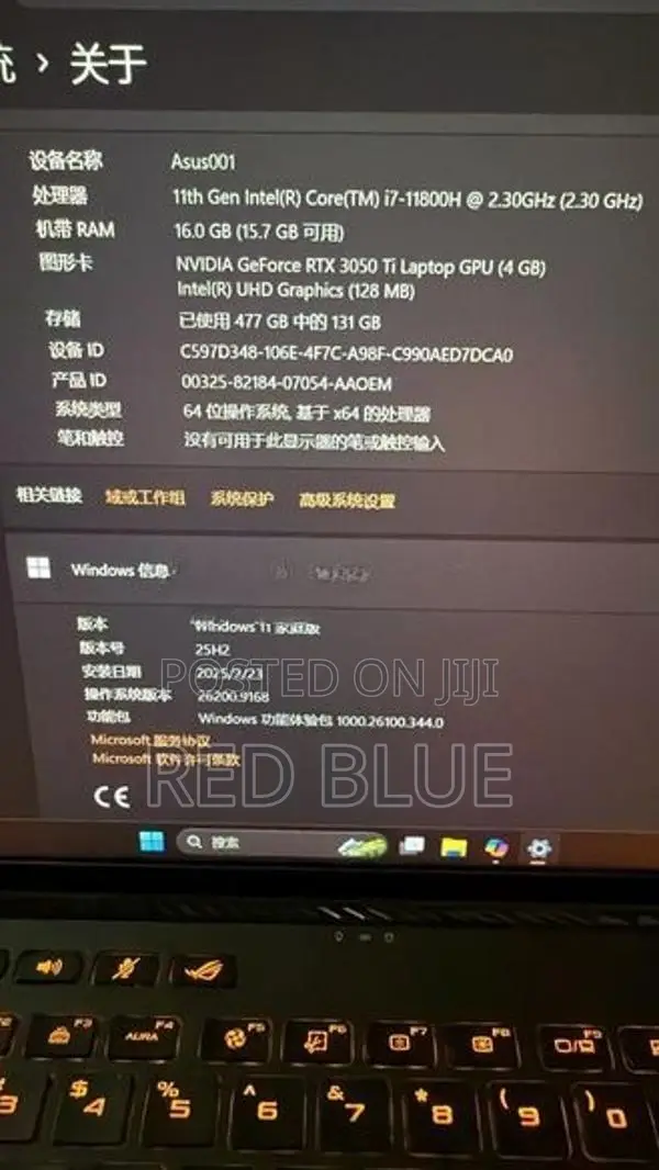 Asus GF RTX3050 Laptop