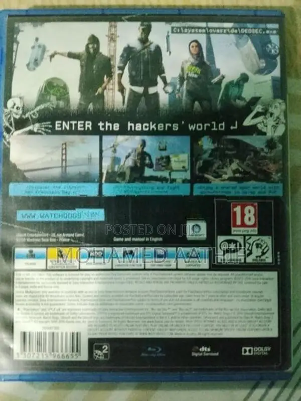 Sony Wtach Dogs 2 Ps 4 Game CD