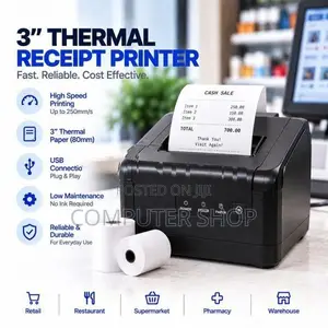 3 Inch Thermal Receipt Printer | 80mm USB Bill Shop