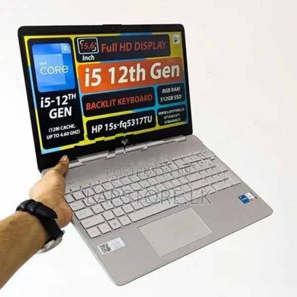 HP 15-fq Intel Core i5-12th Gen |8GB RAM |512GB NVMe SSD Laptop