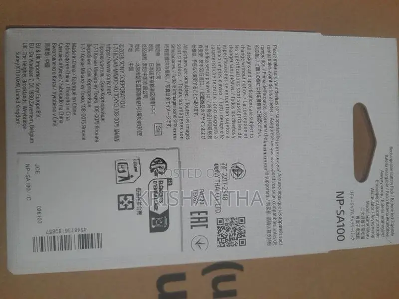 Sony NP-SA100 Camera Battery