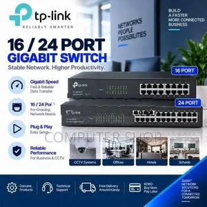 TP-Link 16/24 Port Gigabit Network Switch | Business LAN