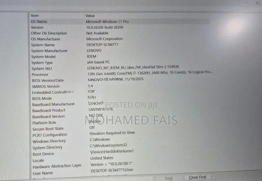 Lenovo IdeaPad Slim 3 – i7 13th Gen H Processor 16GB RAM 512 SSD