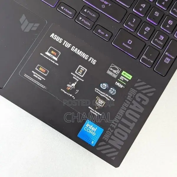 Asus TUF F16 Core 5- 210H-15th Gen|RTX 4050/6GB|8GB DDR5| 512GB NVMe