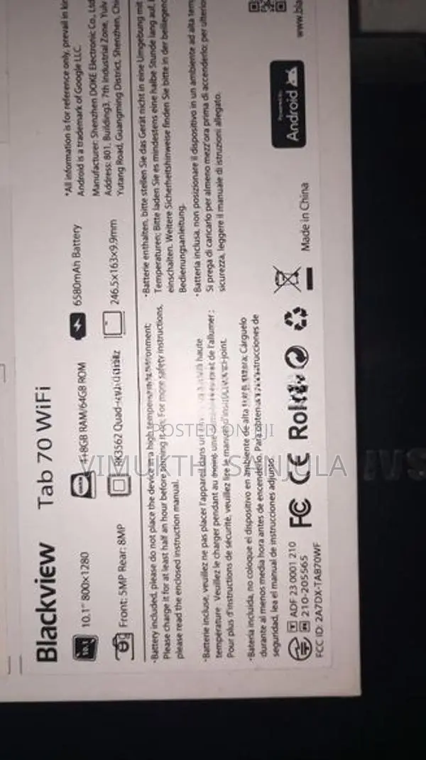 Blackview Tab 70 WiFi
