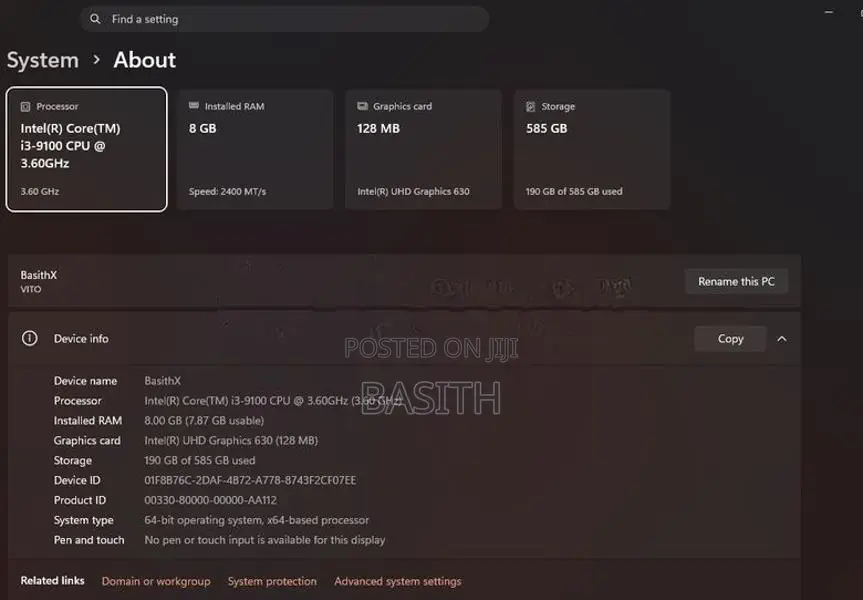 Intel i3 9th Gen PC