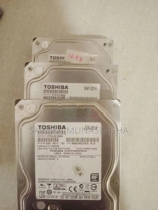 Toshiba 500GB HDD Hard Drive