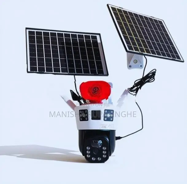 Solar CCTV Camera Dual Lens Two Panel 4G