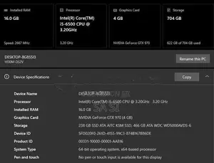 Intel Core i5-6500 GTX 970 4GB 16GB RAM SSD + HDD