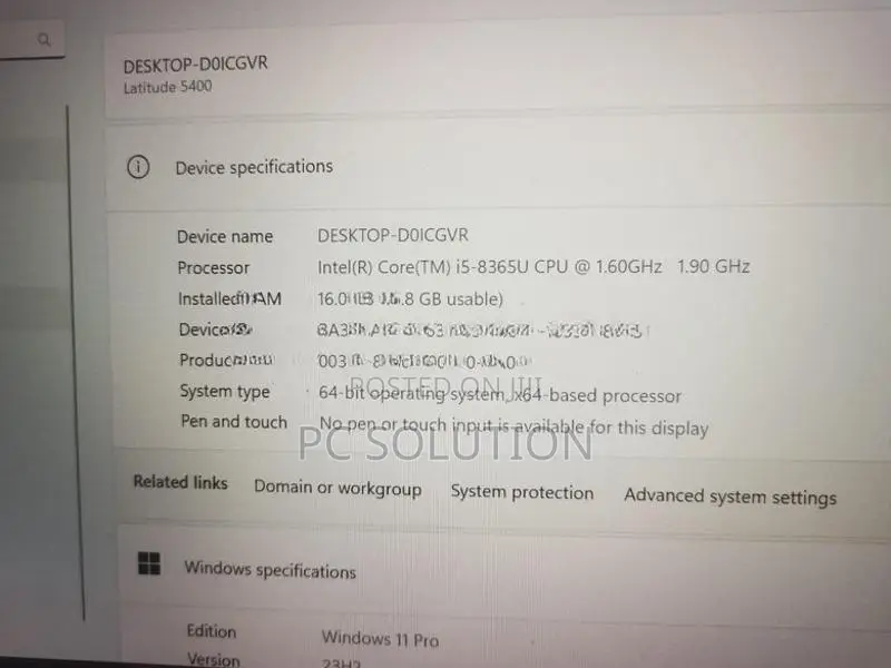 Dell Latitude 5400-Core i5 8th Gen Laptop