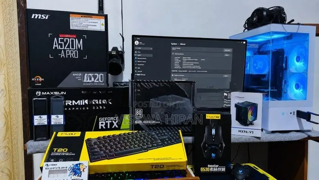 Custom Build Ryzen 5 5600X Gaming PC + MSI 25” Monitor 16GB RAM