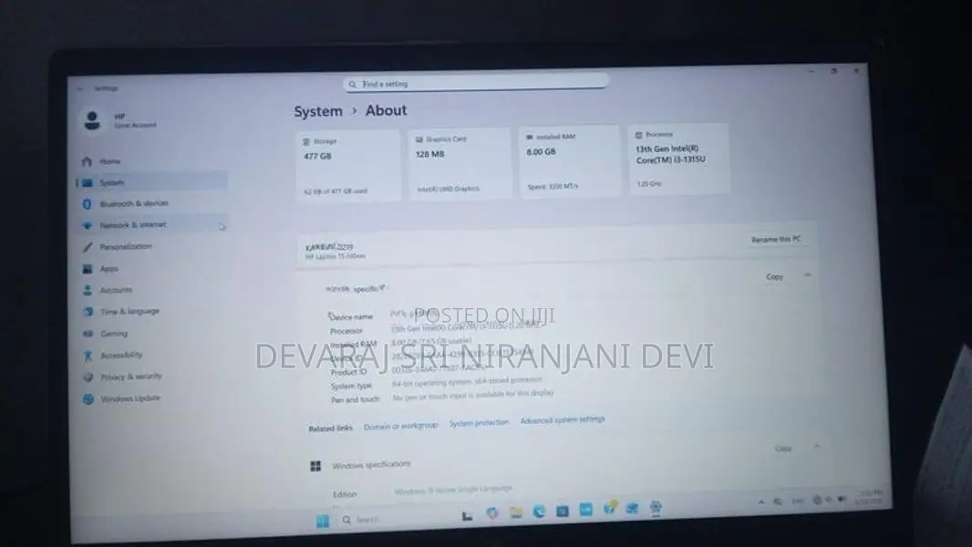 HP Laptop i5 8GB