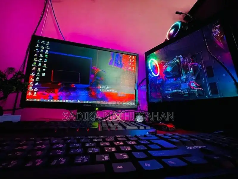 Intel RGB Gaming PC Setup i5 4th Gen 8GB SSD Glass Case