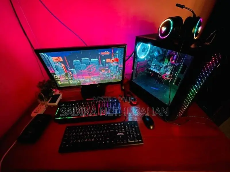 Intel RGB Gaming PC Setup i5 4th Gen 8GB SSD Glass Case