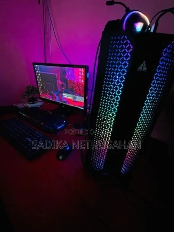 Intel RGB Gaming PC Setup i5 4th Gen 8GB SSD Glass Case