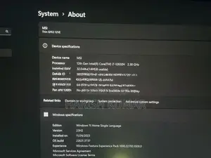 MSI GF63 I7 RTX 4050