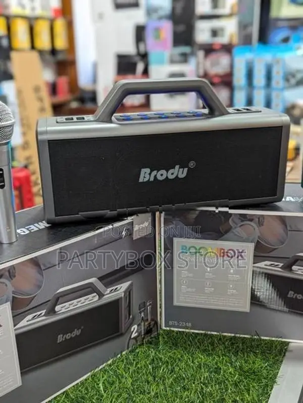 Brodu BTS - 2348 New Ikaraoke Boomsbox Speakers With Dual Mic (100W)