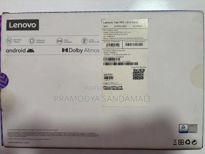 Lenovo Tab M10 3rd Gen 4GB RAM 64GB TB328FU