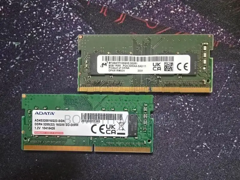 Laptop Rams 16GB With 8GB DDR4