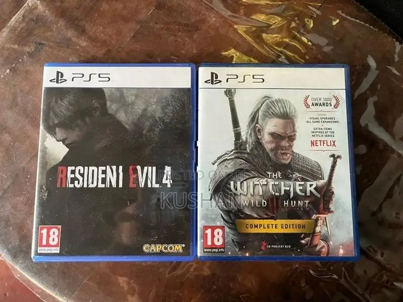 Sony PS5 Games ( Witcher 3 / Resident Evil 4 )