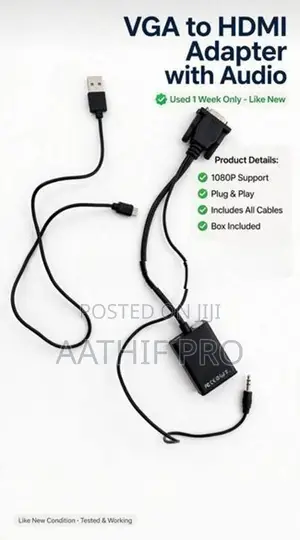 VGA To HDMI Adapter With Audio - Like New