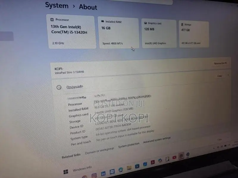 Lenovo Intel 5-1342H(13th Gen) Lenova Laptop