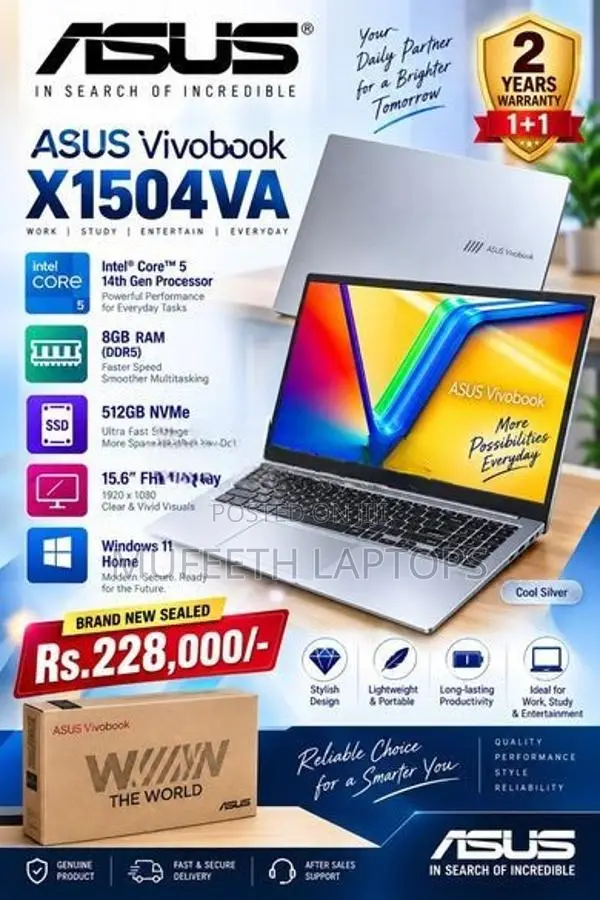 Brand New Asus Vivobook core 5 14Gen 8/512GB