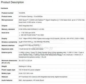 HP Pavilion Ryzen™ 5 Gaming Laptop