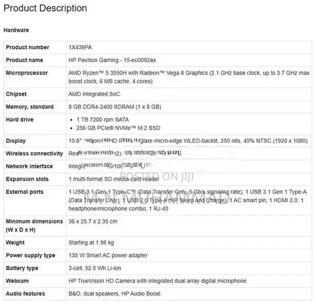 HP Pavilion Ryzen™ 5 Gaming Laptop