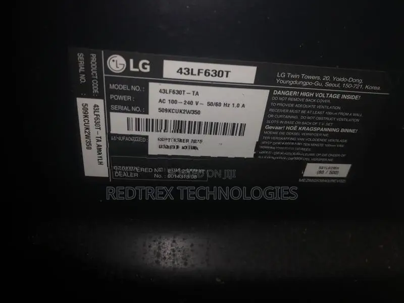 LG 43LF630T 43” SmartTV