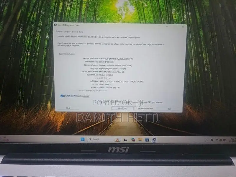 MSI i5 13gen Laptop
