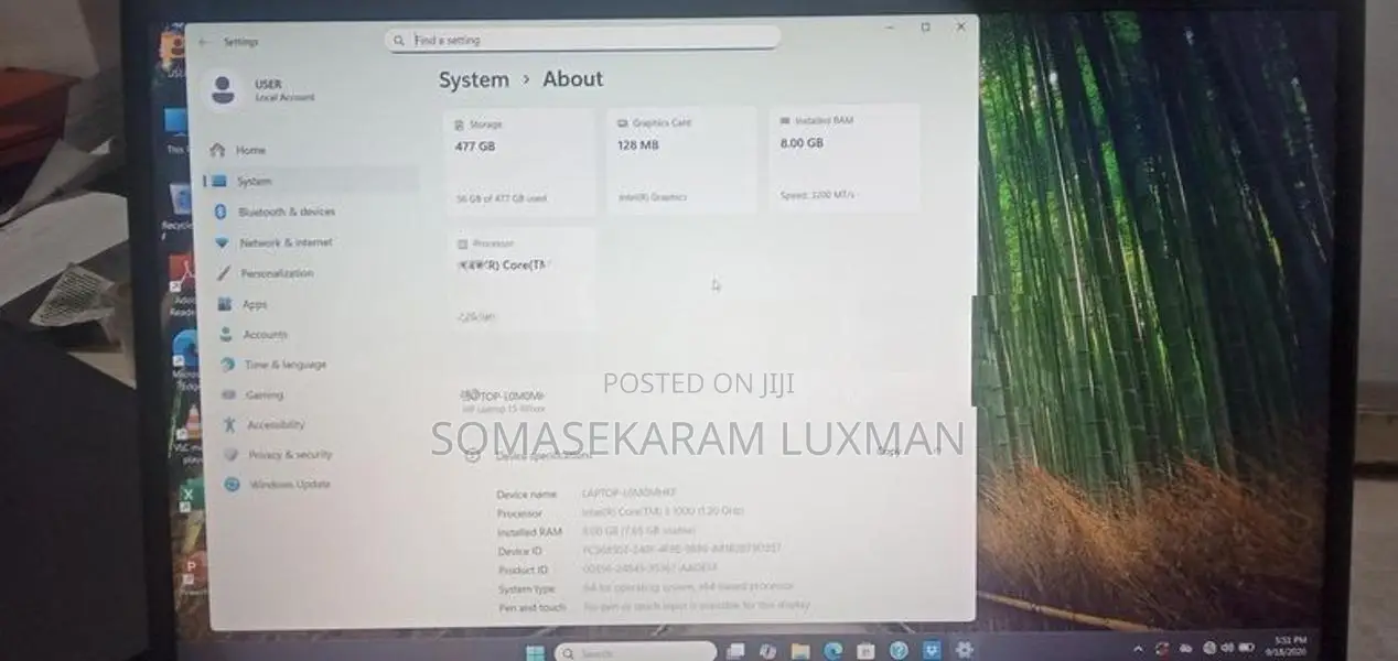 HP 15 - Intel Core 3 100U New Laptop