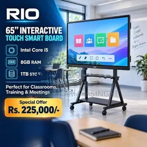 RIO 65” 4K Interactive Touch Smart Board - Core i5, 8GB RAM, 1TB
