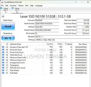 2.5” SSD Sata (6GB/S) 512GB