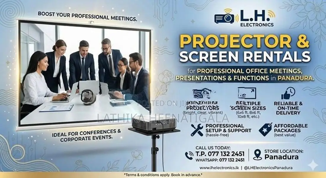 Projector screen rental