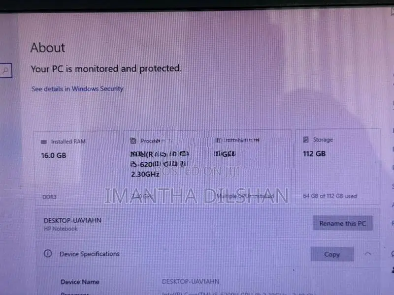 HP Notebook Core i5 6th Gen 16GB RAM 2GB AMD VGA 120GB SSD
