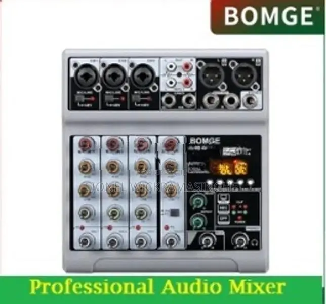 Bomge- Professional Audio Mixer - 5 Channels Compact Console- Brand Ne