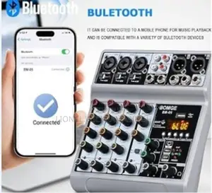 Bomge- Professional Audio Mixer - 5 Channels Compact Console- Brand Ne