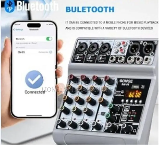 Bomge- Professional Audio Mixer - 5 Channels Compact Console- Brand Ne