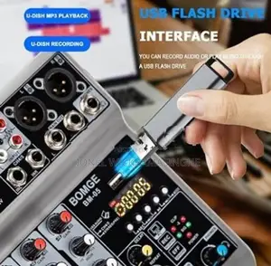 Bomge- Professional Audio Mixer - 5 Channels Compact Console- Brand Ne