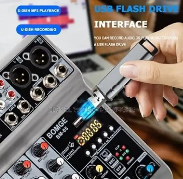 Bomge- Professional Audio Mixer - 5 Channels Compact Console- Brand Ne