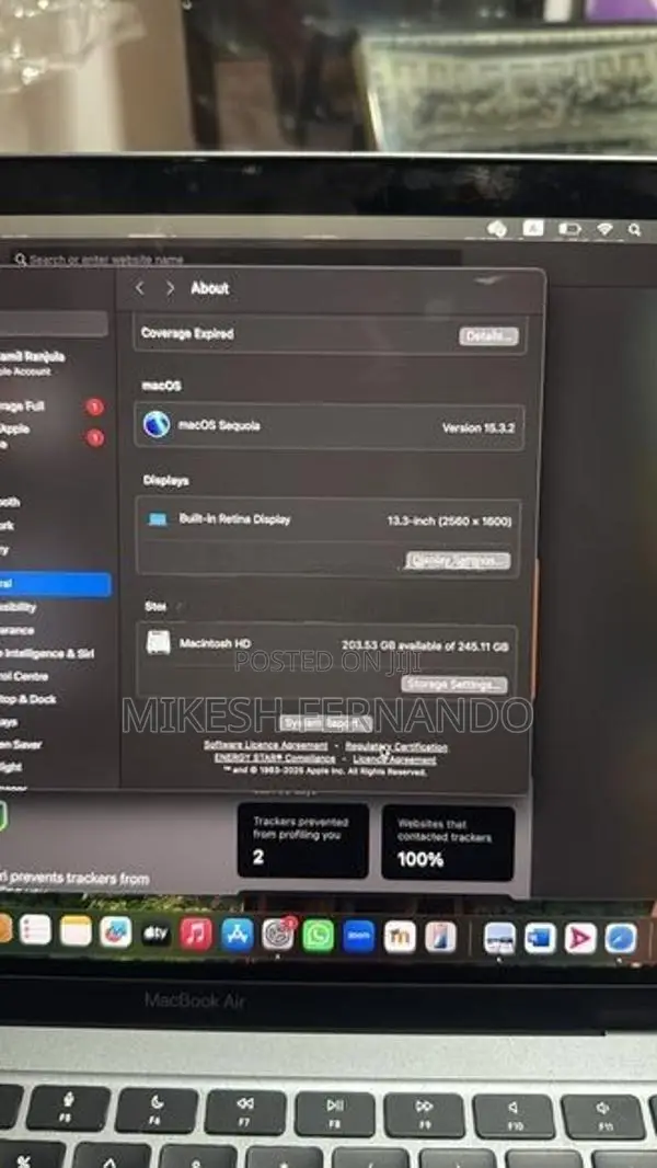 Apple MacBook Air M1 2020 – 8GB RAM / 256GB SSD