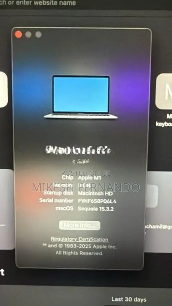 Apple MacBook Air M1 2020 – 8GB RAM / 256GB SSD