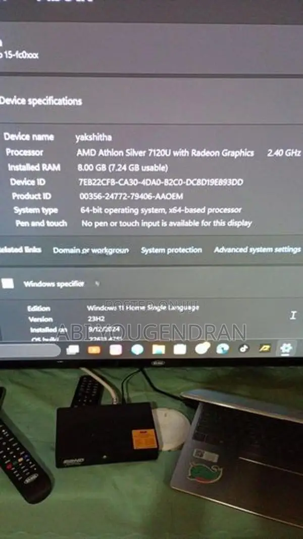 HP AMD 7120u Laptop
