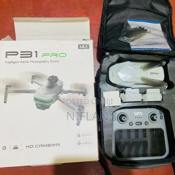 P31 Pro GPS Drone 4K Camera Touchscreen Remote 2 Batteries