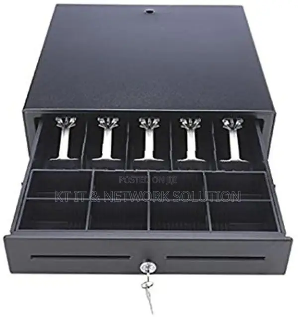 Cash Drawer 5 Notes 8 Coins - Black Color Heavy Duty 16 x 16' Inch