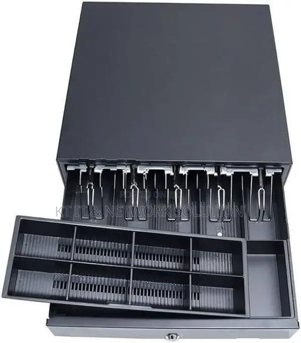 Cash Drawer 5 Notes 8 Coins - Black Color Heavy Duty 16 x 16' Inch
