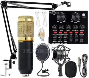 V8 Sound Card 8Pcs set BM800 Microphone Studio
